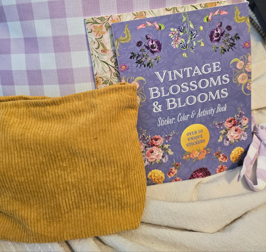 Vintage Blossoms and Blooms Sticker Book - Journal Set