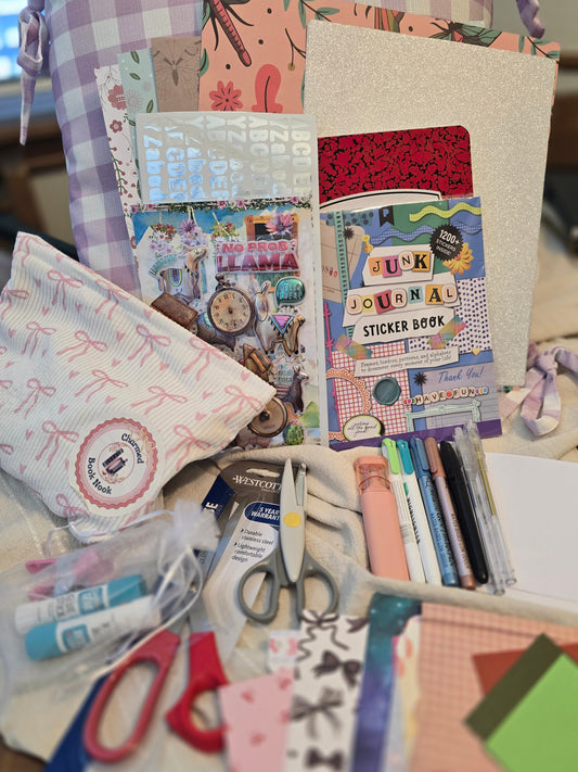 Junk Journal Book with Stickers/Scrapbooking Bundle